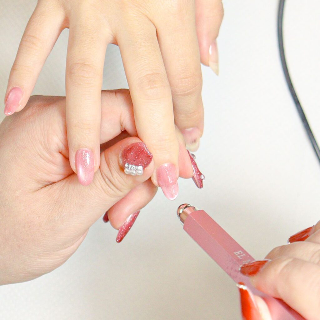 指先から前向きに